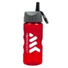 Garyline® Mini Mountain Tritan® Bottle with Ring-Straw Lid - 22 oz. - Translucent Red