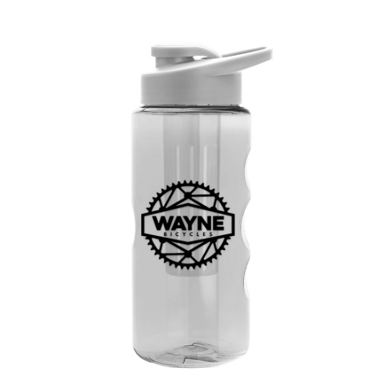 Garyline® Mini Mountain Tritan® Bottle Drink-Thru Lid and Infuser - 22 oz. - Clear