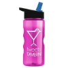 Garyline® Mini Mountain Tritan® Bottle with Flip-Straw Lid - 22 oz. - Translucent Fuschia