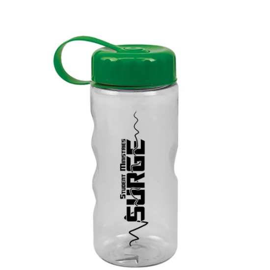 Garyline® Mini Mountain Tritan® Bottle with Tethered Lid - 22 oz. - Clear