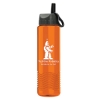Garyline® Wave Tritan® Bottle with Ring-Straw Lid - 24 oz. - Translucent Orange