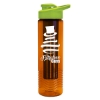 Garyline® Wave Tritan® Bottle with Drink-Thru Lid and Infuser - 24 oz. - Translucent Orange