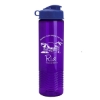 24 Oz. Wave Transparent Bottle w/Flip Top Lid - Translucent Violet