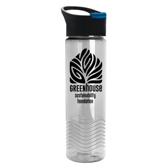 Garyline® Wave Tritan® Bottle with Pop-Up Lid - 24 oz. - Clear