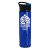Garyline® Wave Tritan® Bottle with Pop-Up Lid - 24 oz. - Translucent Blue