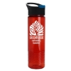 Garyline® Wave Tritan® Bottle with Pop-Up Lid - 24 oz. - Translucent Red