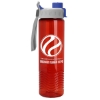 Garyline® Wave Tritan® Bottle with Quick-Snap Lid - 24 oz. - Translucent Red