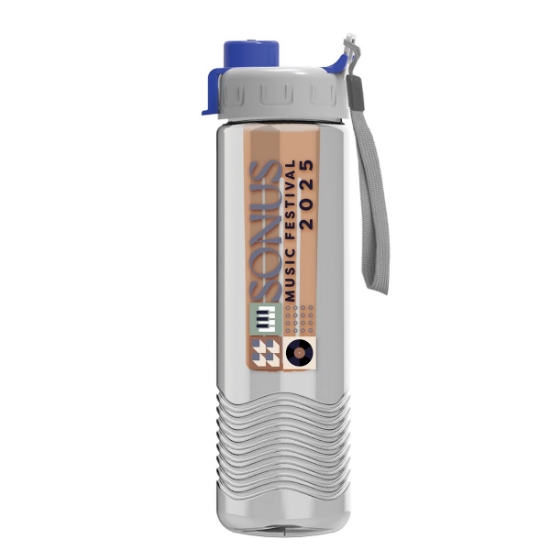 Garyline® Wave Tritan® Bottle with Quick-Snap Lid and Infuser - 24 oz. - Clear
