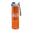 Garyline® Wave Tritan® Bottle with Quick-Snap Lid and Infuser - 24 oz. - Translucent Orange