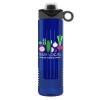 Garyline® Wave Tritan® Bottle with Two-Tone Drink-Thru Lid with Silicone Loop and Infuser - 24 oz. - Translucent Blue