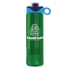 Garyline® Wave Tritan® Bottle with Two-Tone Drink-Thru Lid with Silicone Loop and Infuser - 24 oz. - Translucent Green