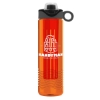 Garyline® Wave Tritan® Bottle with Two-Tone Drink-Thru Lid with Silicone Loop and Infuser - 24 oz. - Translucent Orange