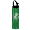 Garyline® Wave Tritan® Bottle with Flip-Straw, Swivel-Handle Lid - 24 oz. - Translucent Green