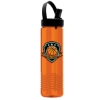 Garyline® Wave Tritan® Bottle with Flip-Straw, Swivel-Handle Lid - 24 oz. - Translucent Orange