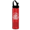 Garyline® Wave Tritan® Bottle with Flip-Straw, Swivel-Handle Lid - 24 oz. - Translucent Red