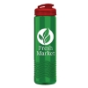 Garyline® Wave Tritan® Bottle with Flip-Top Lid - 24 oz. - Translucent Green