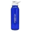 Garyline® Flat-Sided Tritan® Bottle with Drink-Thru Lid - 24 oz. - Translucent Blue
