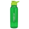 Garyline® Flat-Sided Tritan® Bottle with Drink-Thru Lid - 24 oz. - Translucent Green