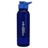 Garyline® Flat-Sided Tritan® Bottle with Drink-Thru Lid - 24 oz. - Translucent Navy Blue