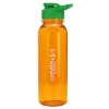 Garyline® Flat-Sided Tritan® Bottle with Drink-Thru Lid - 24 oz. - Translucent Orange