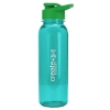 Garyline® Flat-Sided Tritan® Bottle with Drink-Thru Lid - 24 oz. - Translucent Teal