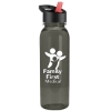 Garyline® Flat-Sided Tritan® Bottle with Flip-Straw Lid - 24 oz. - Smoke