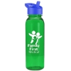 Garyline® Flat-Sided Tritan® Bottle with Flip-Straw Lid - 24 oz. - Translucent Green