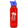 Garyline® Flat-Sided Tritan® Bottle with Flip-Straw Lid - 24 oz. - Translucent Red