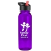 Garyline® Flat-Sided Tritan® Bottle with Flip-Straw Lid - 24 oz. - Translucent Violet