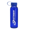 Garyline® Flat-Sided Tritan® Bottle with Tethered Lid - 24 oz. - Translucent Blue