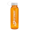 Garyline® Flat-Sided Tritan® Bottle with Tethered Lid - 24 oz. - Translucent Orange