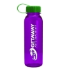 Garyline® Flat-Sided Tritan® Bottle with Tethered Lid - 24 oz. - Translucent Violet