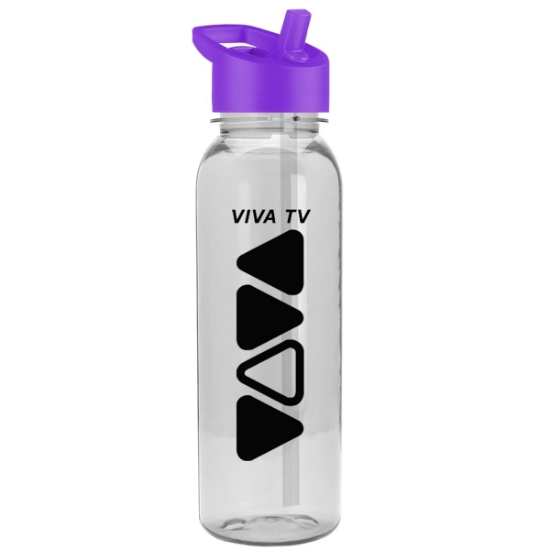 Garyline® Outdoorsman Tritan® Bottle with Flip-Straw Lid - 24 oz. - Clear