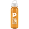 Garyline® Outdoorsman Tritan® Bottle with Oval Crest Lid - 24 oz. - Translucent Orange