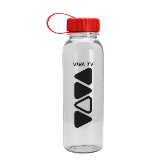 Garyline® Outdoorsman Tritan® Bottle with Tethered Lid - 24 oz. - Clear