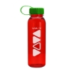 Garyline® Outdoorsman Tritan® Bottle with Tethered Lid - 24 oz. - Translucent Red