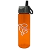 Garyline® Freedom Tritan® Bottle with Ring-Straw Lid - 28 oz. - Translucent Orange