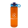 Garyline® Freedom Tritan® Bottle with Two-Tone Drink-Thru Lid with Silicone Loop - 28 oz. - Translucent Orange