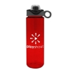 Garyline® Freedom Tritan® Bottle with Two-Tone Drink-Thru Lid with Silicone Loop - 28 oz. - Translucent Red