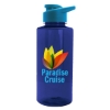 Garyline® Mountaineer Tritan® Bottle with Drink-Thru Lid - 36 oz. - Translucent Navy Blue