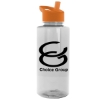 Garyline® Mountaineer Tritan® Bottle with Flip-Straw Lid - 36 oz. - Clear