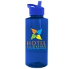 Garyline® Mountaineer Tritan® Bottle with Flip-Straw Lid - 36 oz. - Translucent Blue