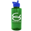 Garyline® Mountaineer Tritan® Bottle with Flip-Straw Lid - 36 oz. - Translucent Green