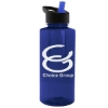 Garyline® Mountaineer Tritan® Bottle with Flip-Straw Lid - 36 oz. - Translucent Navy Blue