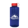 Garyline® Mountaineer Tritan® Bottle with Tethered Lid - 36 oz. - Translucent Navy Blue