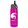 Garyline® Flair Tritan® Bottle with Ring-Straw Lid - 26 oz. - Translucent Hot Pink