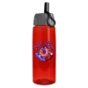 Garyline® Flair Tritan® Bottle with Ring-Straw Lid - 26 oz. - Translucent Red