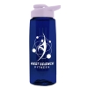 Garyline® Flair Tritan® Bottle with Drink-Thru Lid and Infuser - 26 oz. - Translucent Navy Blue