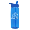 Garyline® Flair Tritan® Bottle with Flip-Straw Lid - 26 oz. - Translucent Blue