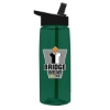 Garyline® Flair Tritan® Bottle with Flip-Straw Lid - 26 oz. - Translucentdarkgreen